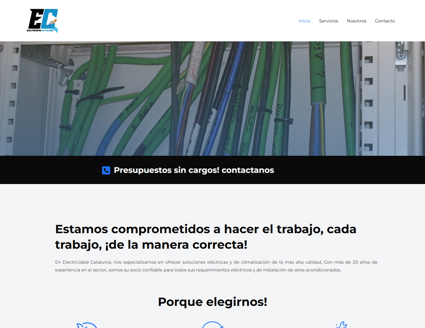 Vista web en laptop